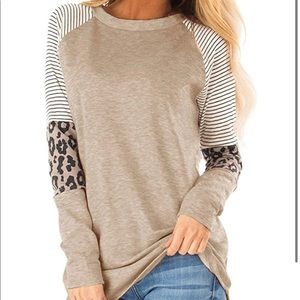 Leopard and Stripe Top
